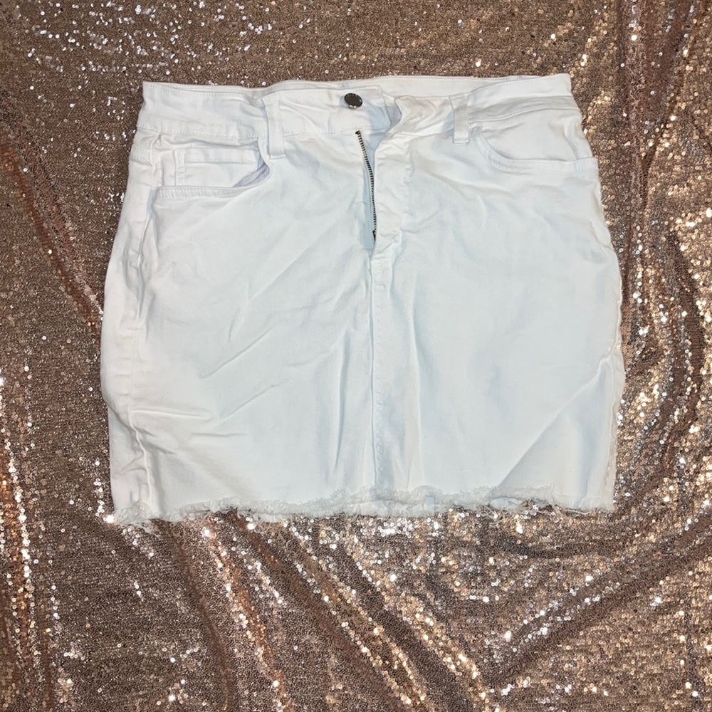 White Jean skirt